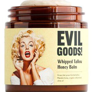 EVIL GOODS! Whipped Beef Tallow and Manuka Honey Balm, 4oz, Organic Face Cream